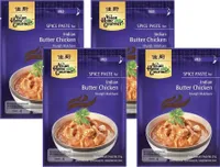 4er-Pack ASIAN HOME GOURMET Würzpaste für indisches Huhngericht mit Butter (4x 50g) | Murgh Makhani