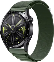 BStrap Nylon Loop Armband für Samsung Galaxy Watch 3 41mm, green