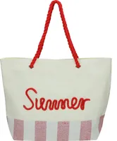 Betz Strandtasche Freizeittasche Handtasche Einkaufstasche  SUMMER Größe: 52x38 cm Farbe - rot