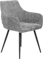 Wohnzimmerstuhl Polsterstuhl Lehnstuhl Relaxstuhl Fernsehstuhl  SATORI FASO Stuhl grau 58x62x79cm HOMLA