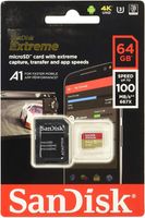 SanDisk Extreme - 64GB - MicroSDXC - Klasse 10 - UHS-I - 100MB/s - 60MB/s