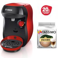 Bosch TASSIMO HAPPY Just Red +20€ Gutschein 1400 Watt +1 Packung Latte Macchiato