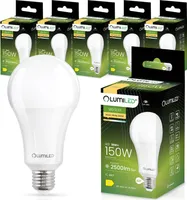 LUMILED A80 E27 LED Lampe 18W ersetzt 150W 2500 lm Leuchtmittel 3000K Warmweiß Birnen Lampen 260° Glühbirne 6er-Pack Energiesparlampe