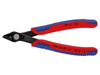 Knipex 786-1125 Elektr.-Super Knips 125mm Kopf brün., für Glasfaserk., rot/blau/schwarz