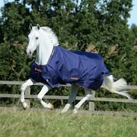 Bucas Therapy Turnout Outdoordecke 300 g, Weidedecke, Farbe:Navy/Orange, Größe:140