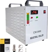 VEVOR Przemysłowa chłodnica wody CW-3000AG Chłodnica rur laserowych CO2 9 L Chłodnica wody 50 W 220 V do chłodzenia szklanych rur CO2 10 l/min