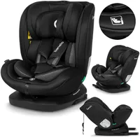 Lionelo Bastiaan i-Size Autokindersitz ab Geburt bis 12 Jahre, ab 0 kg bis 36 kg, i-Size, Isofix + Top Tether - Schwarz