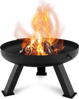 Lehmann Feuerschalen für den Garten, Feuerstelle Lagerfeuer Stahl Ø 60 cm, Feuerkorb für Garten und Terrasse und Balkon, Feuerschale Outdoor