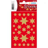 Herma Vianočné samolepky dekor hviezdy, zlatá