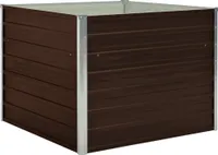 vidaXL Zvýšená posteľ Brown 100 x 100 x 77 cm Pozinkovaná oceľ