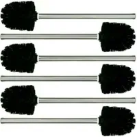 6 x Edelstahl WC Bürste Ersatz Klobürste Toilette Bürste Ersatz Neu schwarz Neu