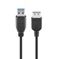 USB 3.0 Verlängerungskabel Super-Speed USB-Kabel A-Stecker zu A-Buchse Schwarz 5m