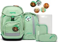 ergobag Schulranzen Eco Hero-Edition Pack-Set 6-teilig WaldBärwohner grün