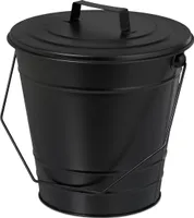 relaxdays Ascheeimer mit Deckel 7 Liter