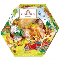 Niederegger Veľkonočné hniezdo s 2 zajačikmi a plnenými veľkonočnými vajíčkami 223g