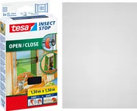 tesa Insektenschutz Fliegengitter Fenster Insektenschutzrollo schwarz 1,3 x 1,5m