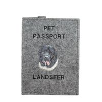 Art-Dog Reisepasshülle Handgefertigt Muster, 17x12,5cm, Landseer