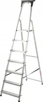 KADAX Aluminiumleiter "Vulvik", Klapptrittleitern, Stehleiter bis zu 125 kg, klappbare Leiter mit Ablage, 7 Stufen