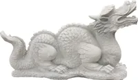 Schöner Chinesischer Drache aus Steinguss perfekt für den Garten die Terrasse oder den Vorgarten ist Frostfest Witterungsbeständig und Neu 40cm H, PO-1791
