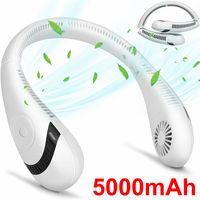 Miixia Tragbar Nackenventilator,360° Hals Ventilator USB Leise Halsventilator 5000mAh