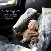 Navaris Einschlagdecke für Babyschale - universal Baby Decke für u.a. Maxi Cosi Römer Cybex Autositz - Kinderwagen Fußsack - Decke Tierwelt Design