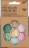 folia Perlen-Set Rocailles pastell mehrfarbig