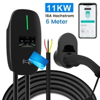 Junsun 11kW nabíjecí stanice Wallbox EV nabíječka pro elektromobily PHEV/BEV typ 2 3-fázová 16A 6 metrů nabíjecího kabelu 400V S APP RFID