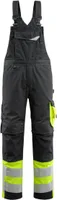 MASCOT® unisex Warnschutz-Latzhose Sunderland schwarz, gelb Größe 29