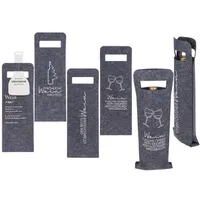 Geschenktasche für Weinflasche - grau - aus Filz - ca. 42 x 14,5 cm - 1 Stück