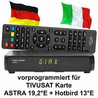 TIVUSAT Sat-Receiver Golden Interstar Alpha X für HD TV Neue Karten Golden Interstar Astra Hotbird Italia