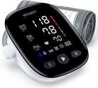HYLOGY Blutdruckmessgeräte Oberarm mit Manschettensitzkontrolle Digital Vollautomatisch Blutdruckmessgerät und Pulsmessung mit Großes Led Display, Große Manschette und Dual User Modus für Risikoindikator und Arrhythmie-Erkennung-Weiß