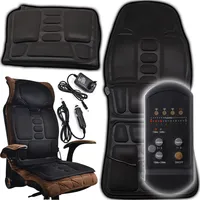 Masážní podložka pod sedadlo, masážní podložka do auta, 12V zapalovač s 5 vibračními motory a funkcí vyhřívání Podložka pod sedadlo 113x48cm Retoo