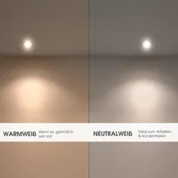 ISASO Einbauleuchte IP65 Bad Alu gebürstet mit fourSTEP LED GU10 5W neutralweiß, Menge:1 Stück