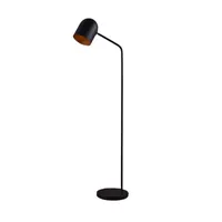 Lindby Stehleuchte Morik, 1-flammig, schwarz/gold, Metall