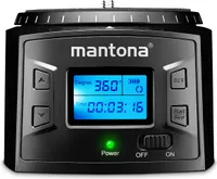 Mantona Elektrischer 360° Panoramakopf, Schwenkkopf mit Endlosrotation, Stativkopf für Panorama, Kamera Zubehör für GoPro Action-Kameras & Smartphones