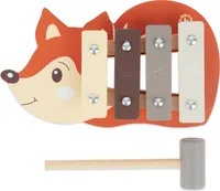 Bieco Mini Xylophon Baby Fuchs Kinder - Baby Spielzeug Fuchs Baby Xylophon - Glockenspiel für Kinder ab 1 Jahr - Baby Spielzeug Waldtiere - Xylophon Holz - Glockenspiel Holz - Xylophon Baby 1 Jahr
