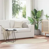 Teppich 'HUARTE' Kurzhals Weich und Waschbar Beige 100x200 cm