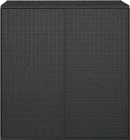 vidaXL Garten-Kissenbox PE Rattan 100x49x103,5 cm Schwarz
