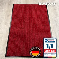 Schmutzfangmatte Dura Fußmatte mit Rutschfester Rückseite Rot 90 x 120 cm