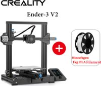 【New】Creality 3D Ender-3 V2 3D tlačiareň Veľkosť tlače 220 * 220 * 250 mm + 1 kg PLA vlákna (náhodná farba)