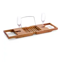 Výsuvná podpera na vaňu Zeller, bambus, 70-105x22x4 cm, hnedá