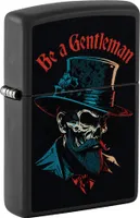 Zippo Benzin-Feuerzeug schwarz matt, Be a Gentleman 60007384, unbefüllt
