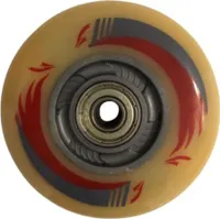ABEC 7 | 2 sady náhradných koliesok, kolobežky, waveboard, 80 mm hliníková os, šírka: 24 mm prierez (výška) 24 mm šírka ložiska kolesa - žltá