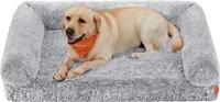 FEANDREA FluffyHug XXL Hundebett für große Hunde, Wellschaum-Hundebett, waschbarer und abnehmbarer Bezug 122 x 85 x 24 cm, ombre grey
