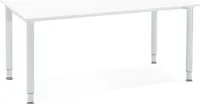 Kadima Design Schreibtisch 160 x 80 cm | Modern | Ergonomisch Platzsparend Homeoffice | Weiß | Bürotisch