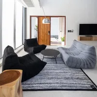 Sofa Liegesessel Sessel mit Armlehnen Schlicht Wohnzimmer Vielseitig Grau 3-Sitzer