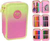 COOLPACK 3-FACH 44-teilig Mäppchen Federmappe Federtasche GRADIENT PEACH OMBRE