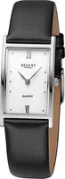 Regent Uhr Damen F-1507 Titan, Leder, schwarz, silberfarben, weiß