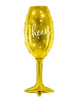 Balónek fóliový šampuska - Champagne - 52 cm - Silvestr - Happy New Year