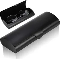 Brillenetui hardcase Aluminium, Metall Lesebrillenetui hartschalen schwarz für Damen und Herren
